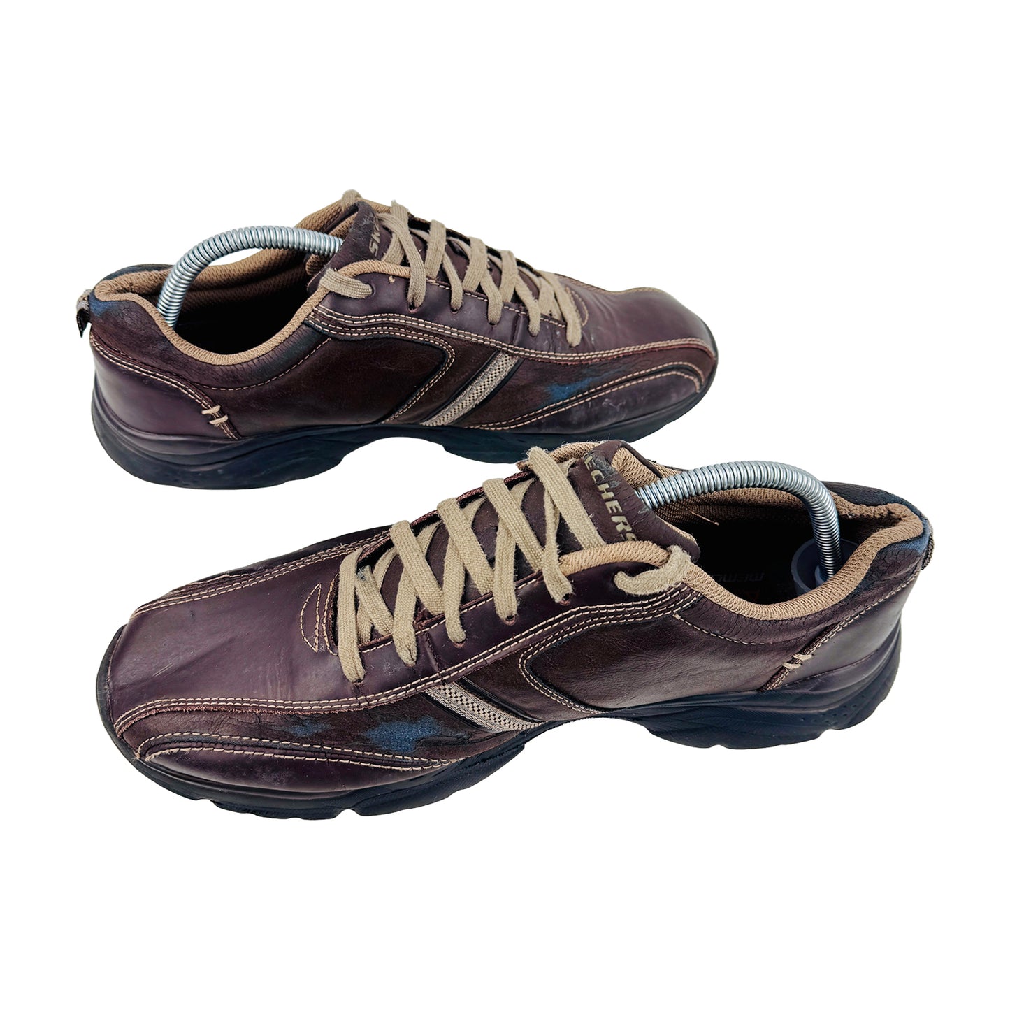 Skechers Rovato Larion Leather Shoes (Size 43/43.5) - 65419 BRN