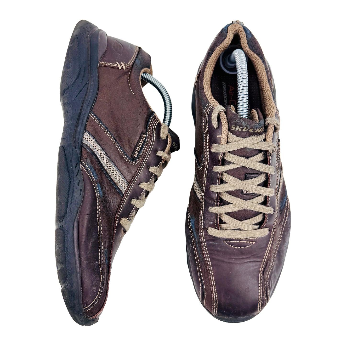 Skechers Rovato Larion Leather Shoes (Size 43/43.5) - 65419 BRN