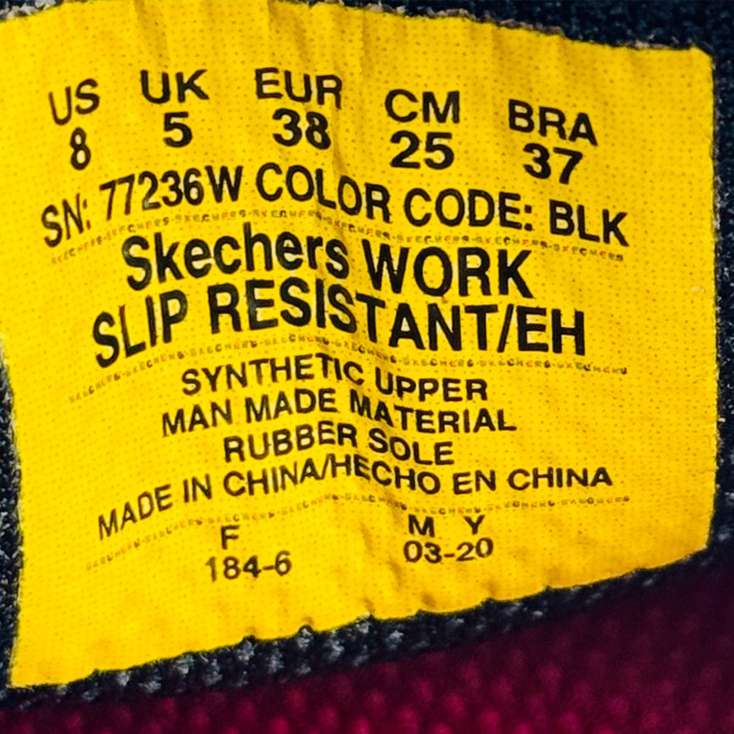 Skechers Work Relaxed Fit Nampa Annod Shoes (Size 38/38.5) - 77236W BLK