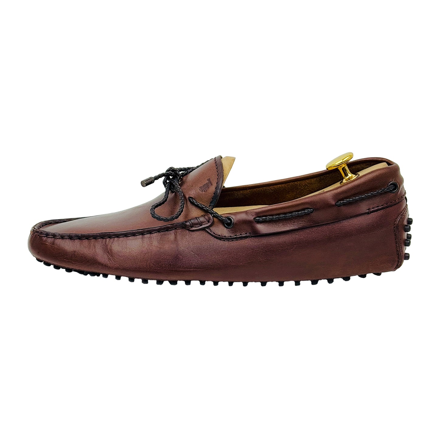 Tod's Men's Braided Bow Brown Loafers (Size 42.5)