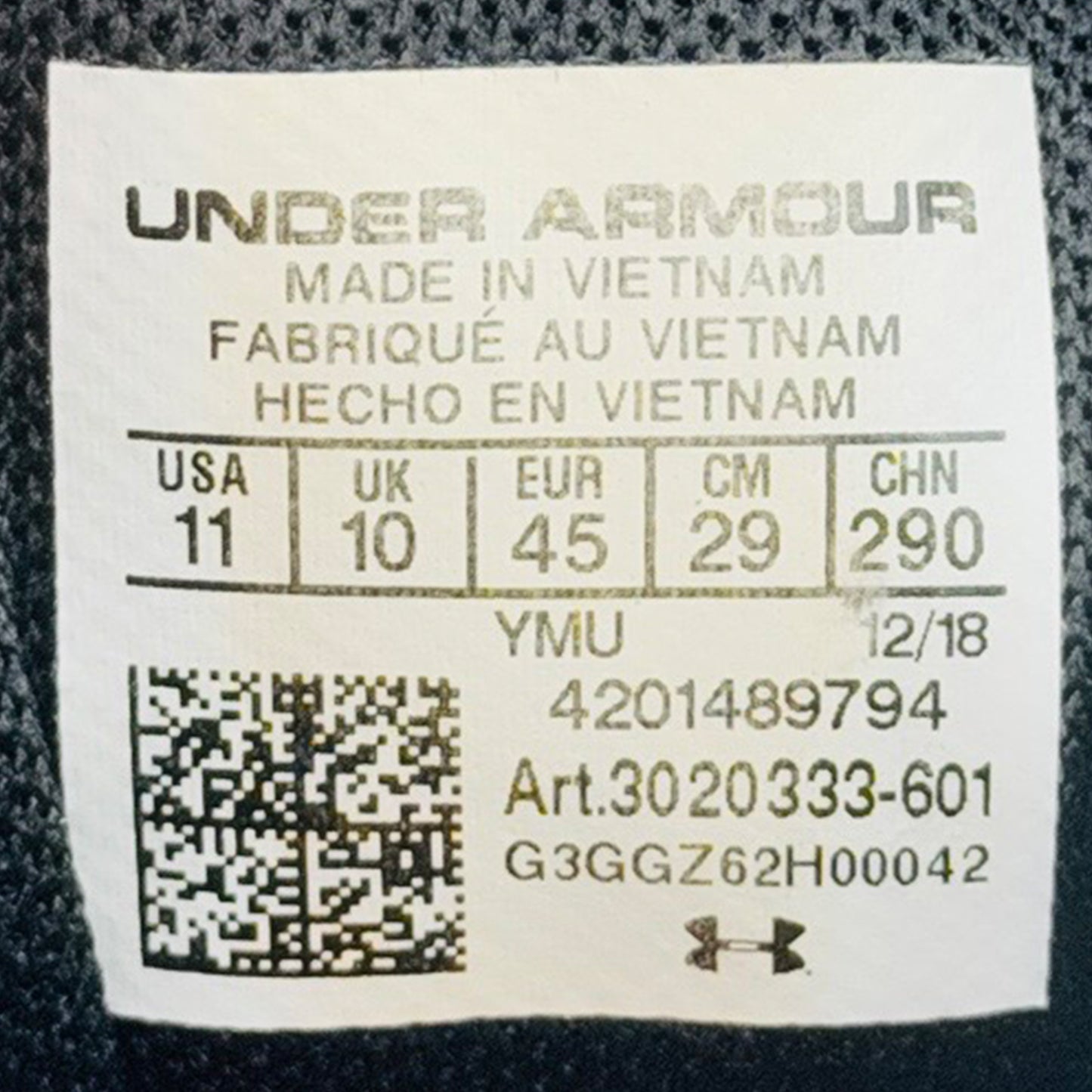 Under Armour Charged Escape 2 Shoes (Size 45) - 3020333-601