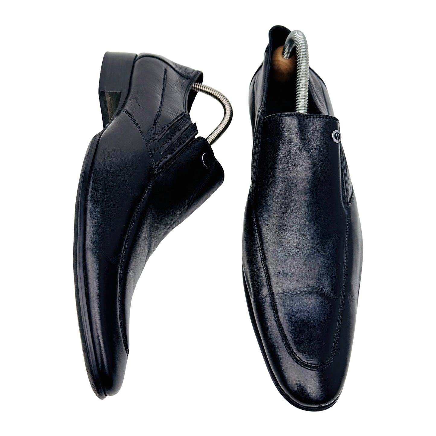 Valentino Men's Black Leather Dress Shoes (Size 44)