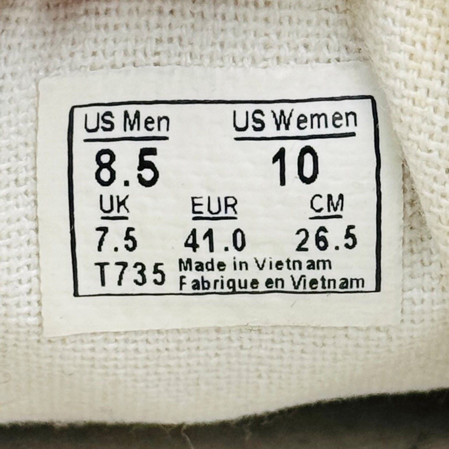 Vans Authentic Check Sneaker Shoes (Size 41)