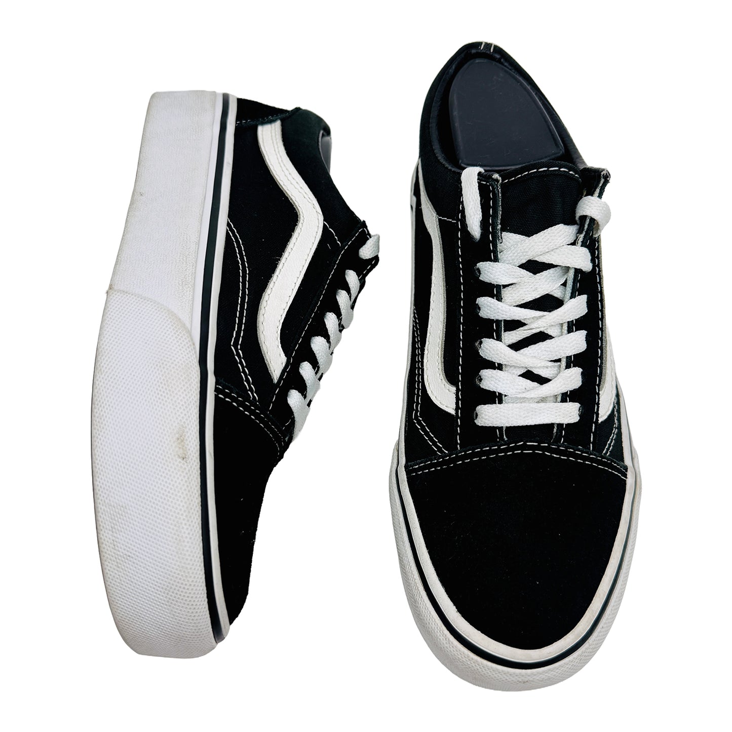 Vans Off The Wall Black/White Low Sneaker Shoes (Size 38) - 721356