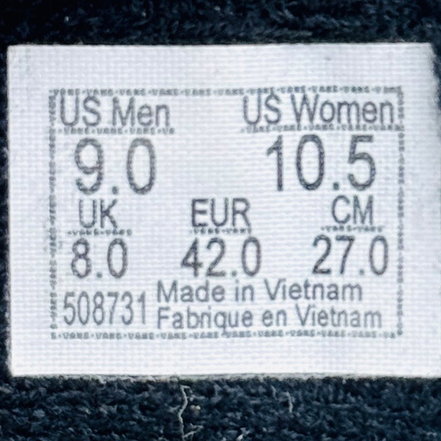 Vans Old Skool Black Sneaker Shoes (Size 42) - 508731