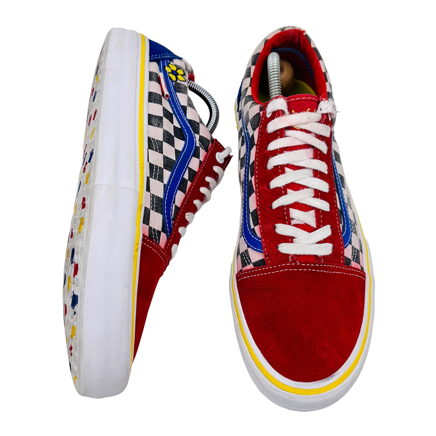 Vans Old Skool Pro Check Red Shoes (Size 44.5) - 500714