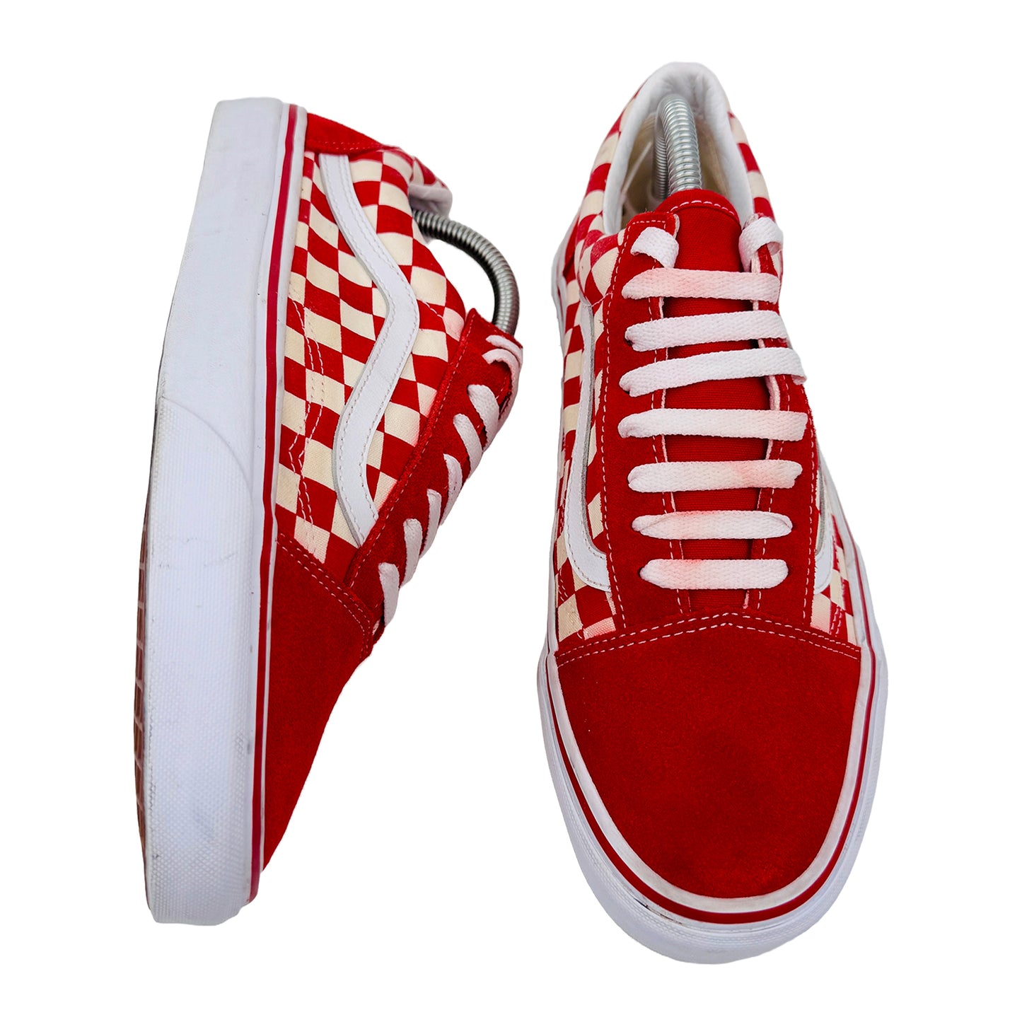Vans Old Skool Red Check Sneaker Shoes (Size 42) - 751505