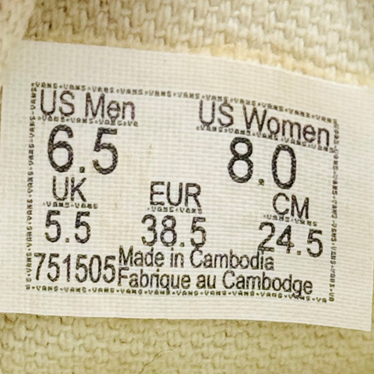 Vans Old Skool Red Sneaker Shoes (Size 38.5) - 751505