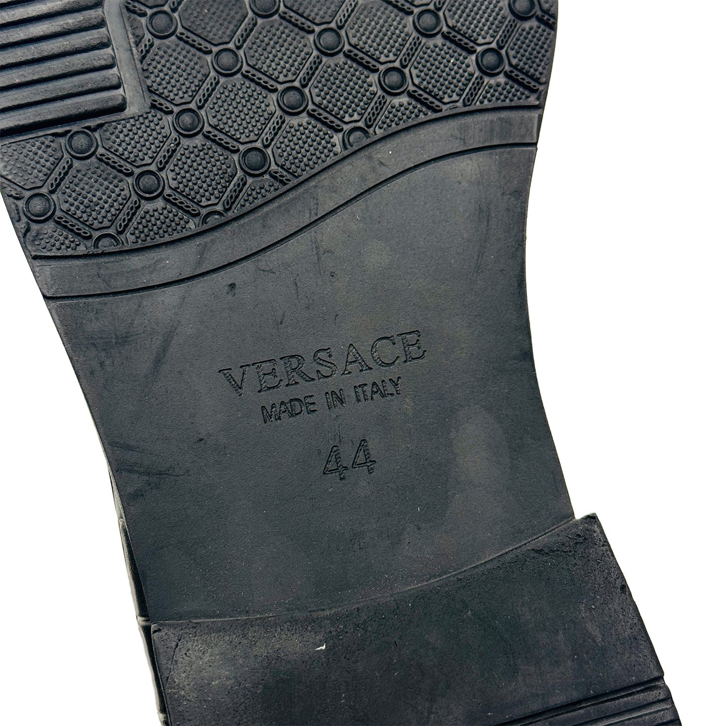 Versace Crocodile Black Leather Loafer Shoes (Size 43.5/44)