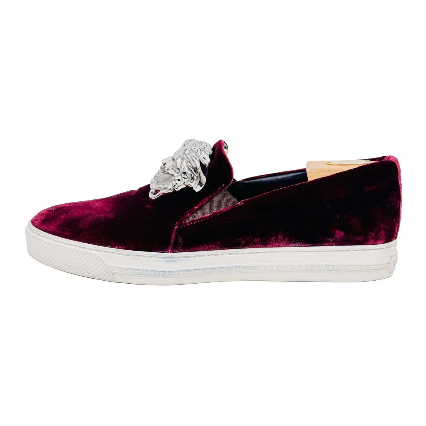 Versace Medusa Velvet Slip On Shoes (Size 43/43.5)