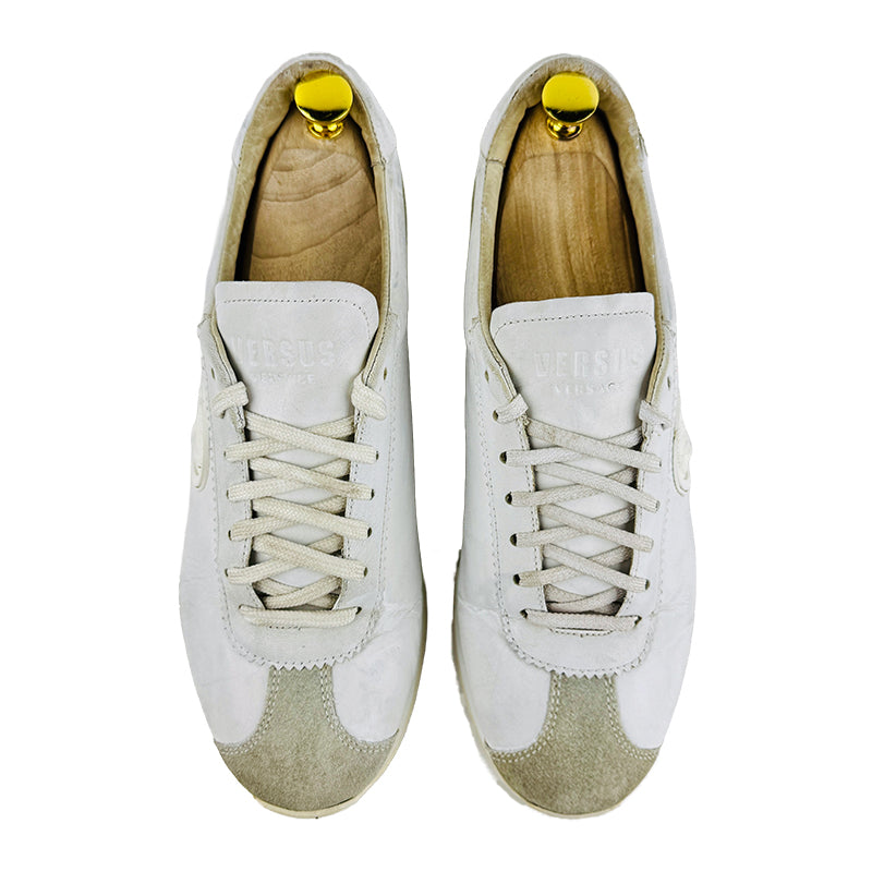Versace Men's Versus Lion Head White Sneaker Shoes (Size 43)