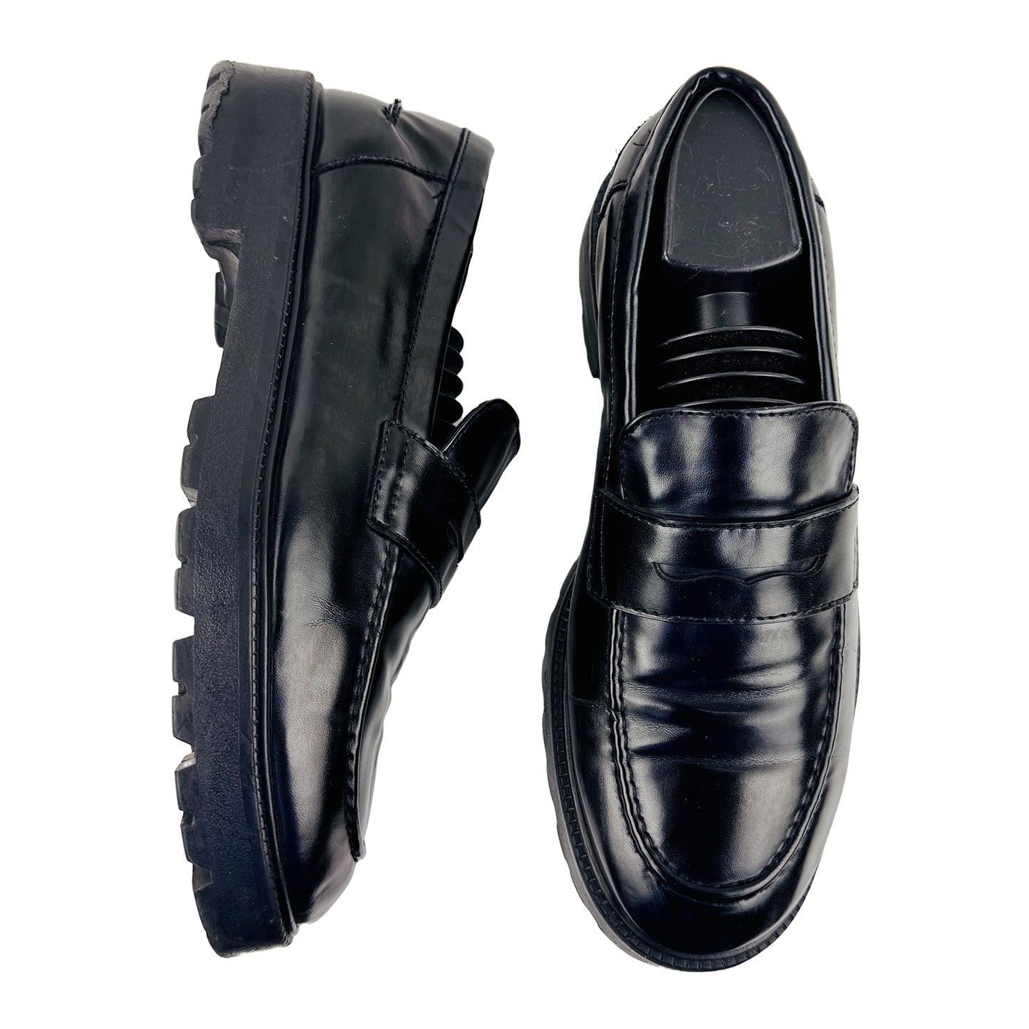 Zara Men's Black Penny Loafer Shoes (Size 43/43.5) - 2621/220/800