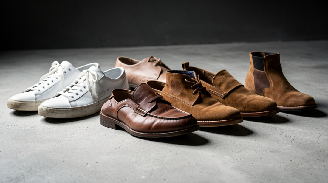 Preloved shoes arranged neatly, showing quality footwear as a smart alternative to buying new shoes in Pakistan