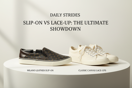 Slip-on vs lace-up shoes comparison for daily wear