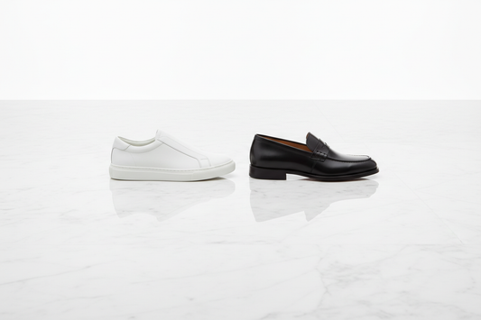 Overhead symmetrical shot on white marble — clean, premium, and minimal.