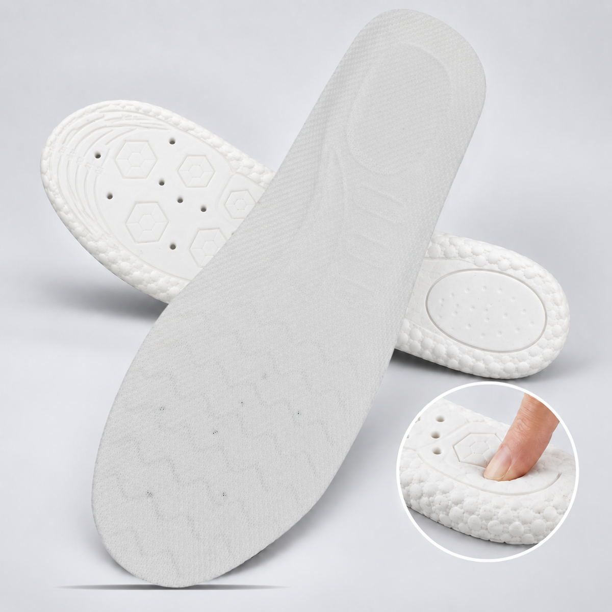 Breathable Latex Comfort Insole - White