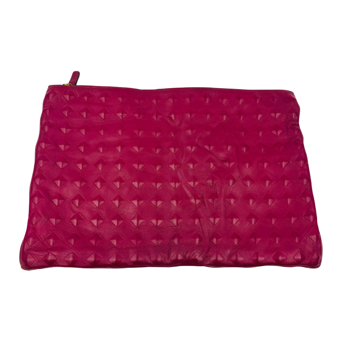 MCM Fuchsia Calf Leather Pouch Bag