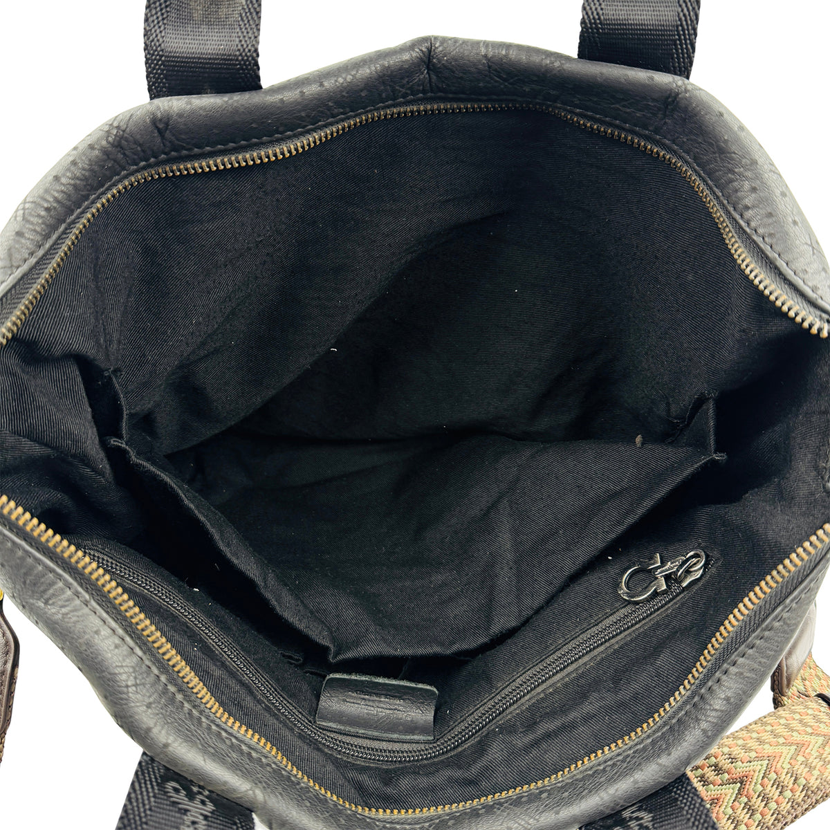 Salvatore Ferragamo Black Leather Satchel Bag