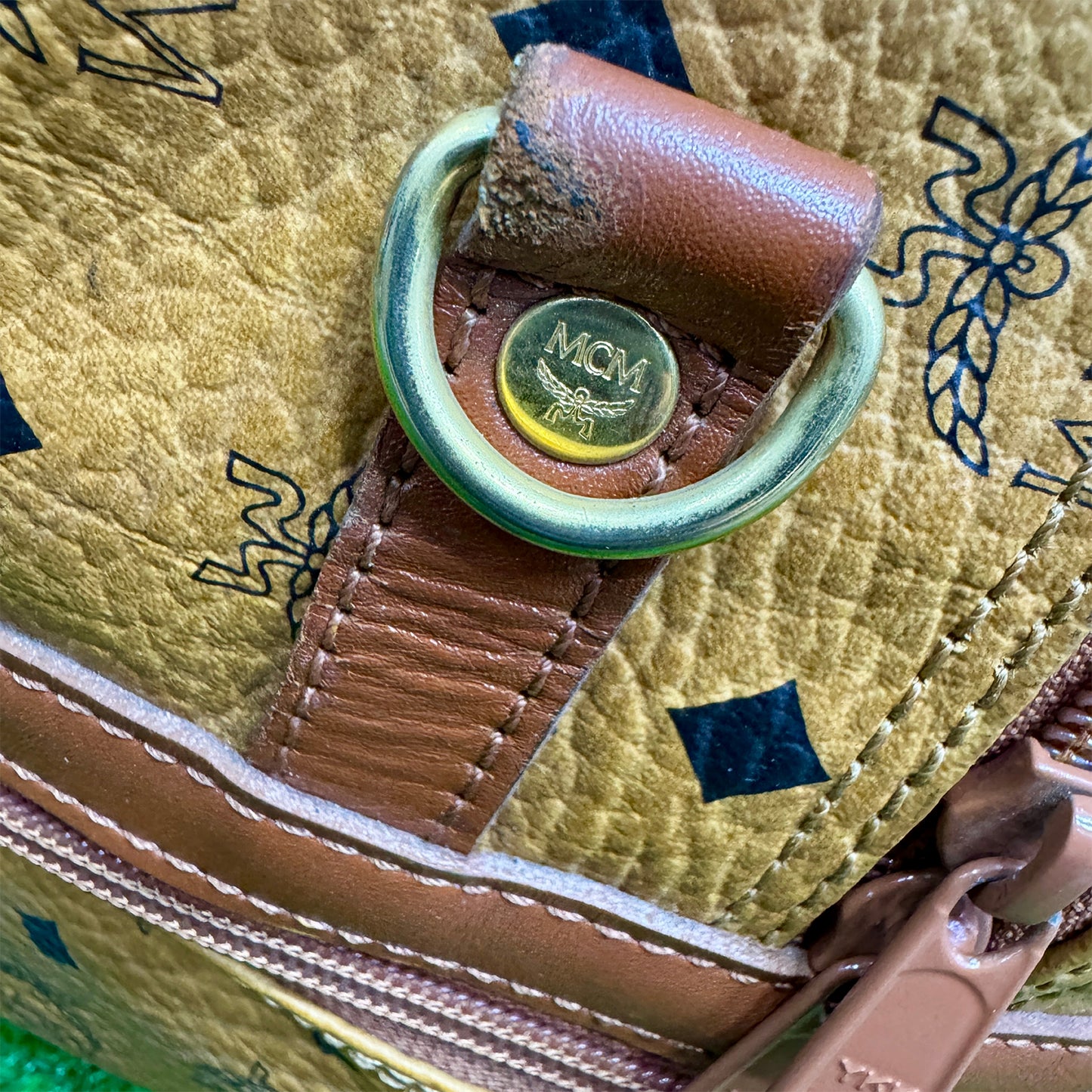 MCM Visetos 'Tan Brown' Duffel Bag