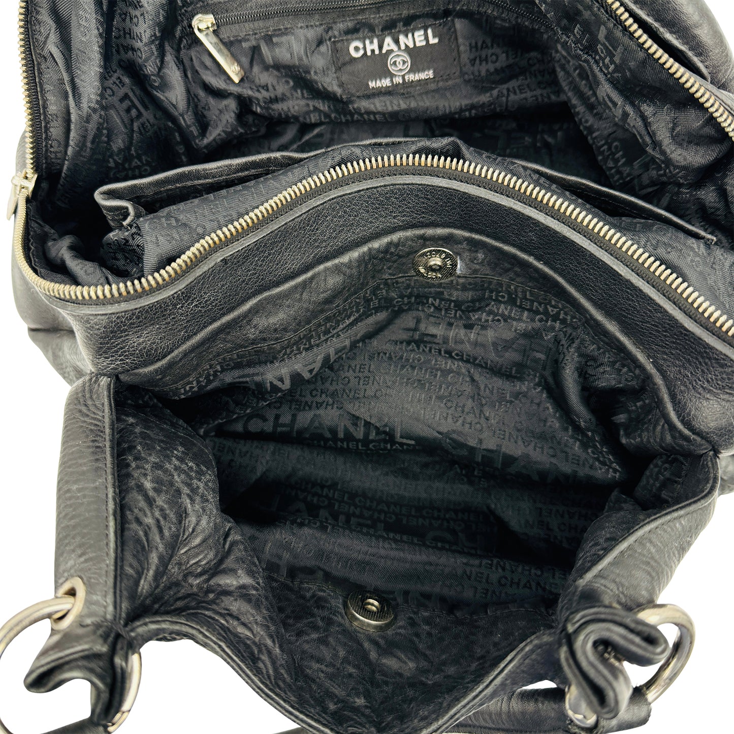 Chanel CC Cup Black Cavier Leather Tote Bag