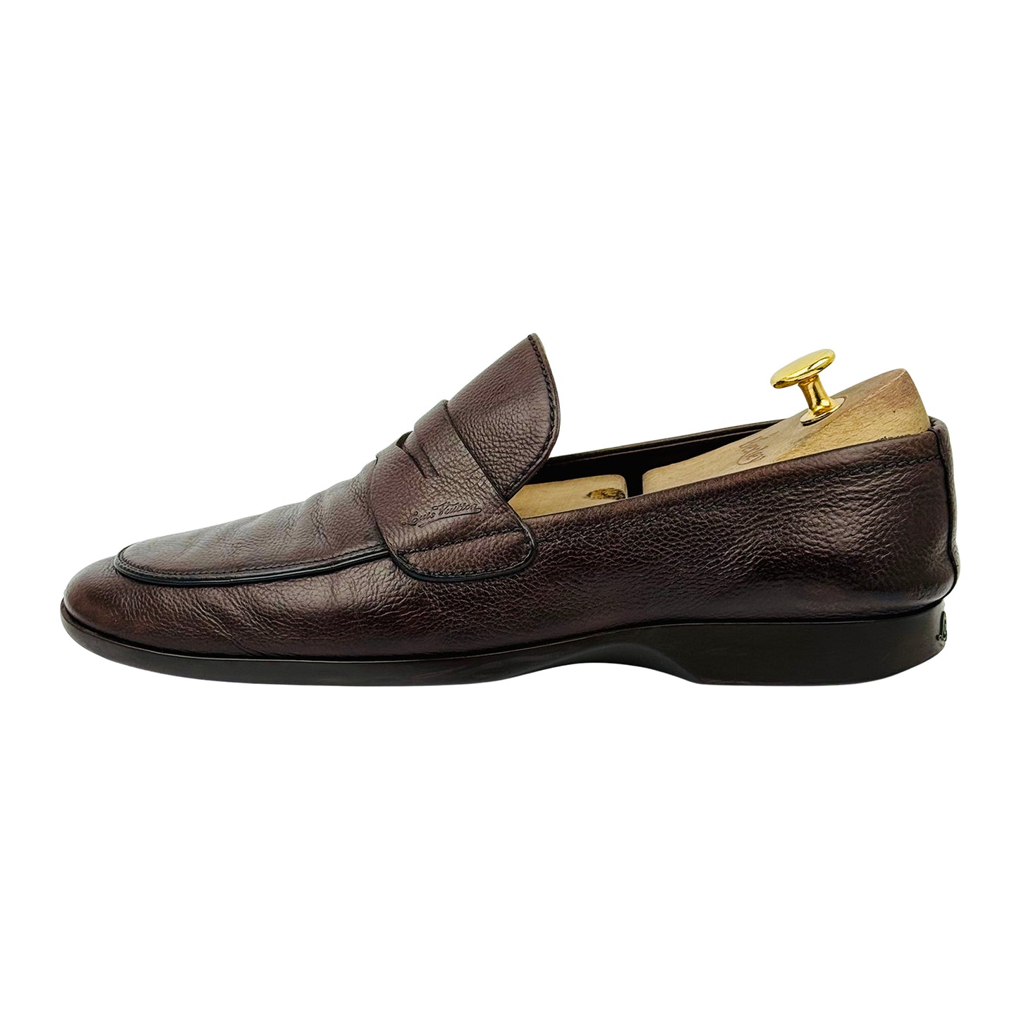 Louis Vuitton Men's Brown Leather Loafers (Size 42.5)