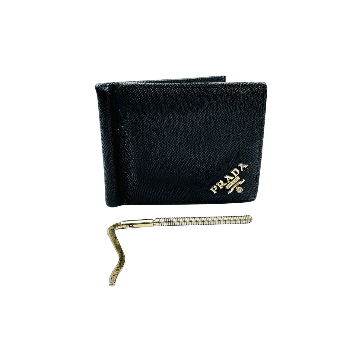 Prada Saffiano Leather Money Clip Wallet - 2MN077