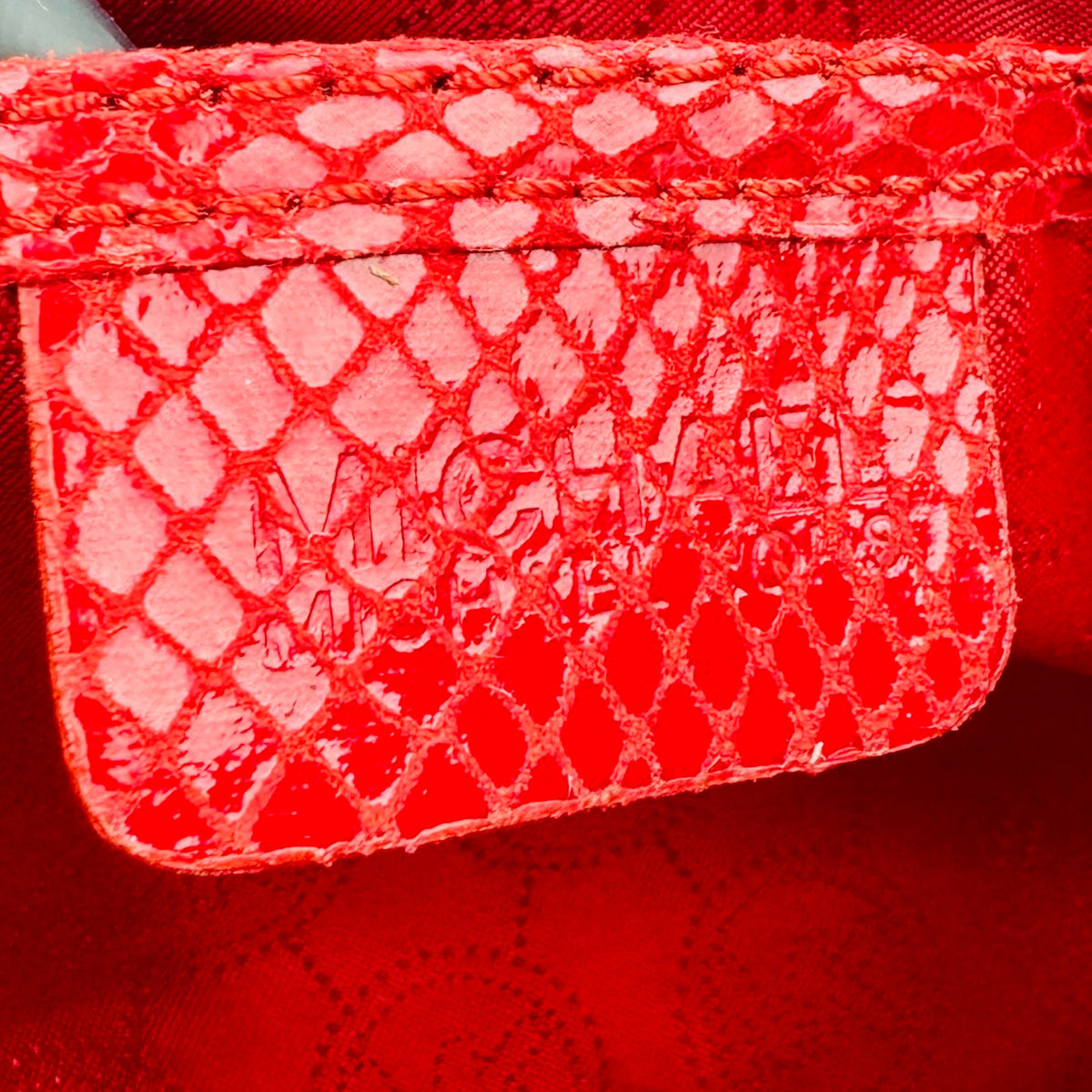 Michael Kors × Estée Lauder Snakeskin-Effect Cosmetic Clutch Bag