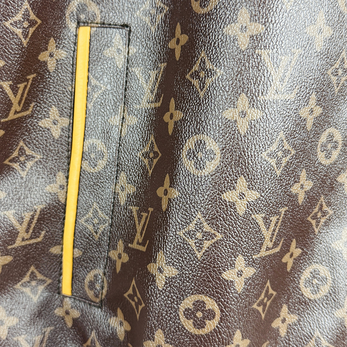 Louis Vuitton Monogram Brown Leather Jacket