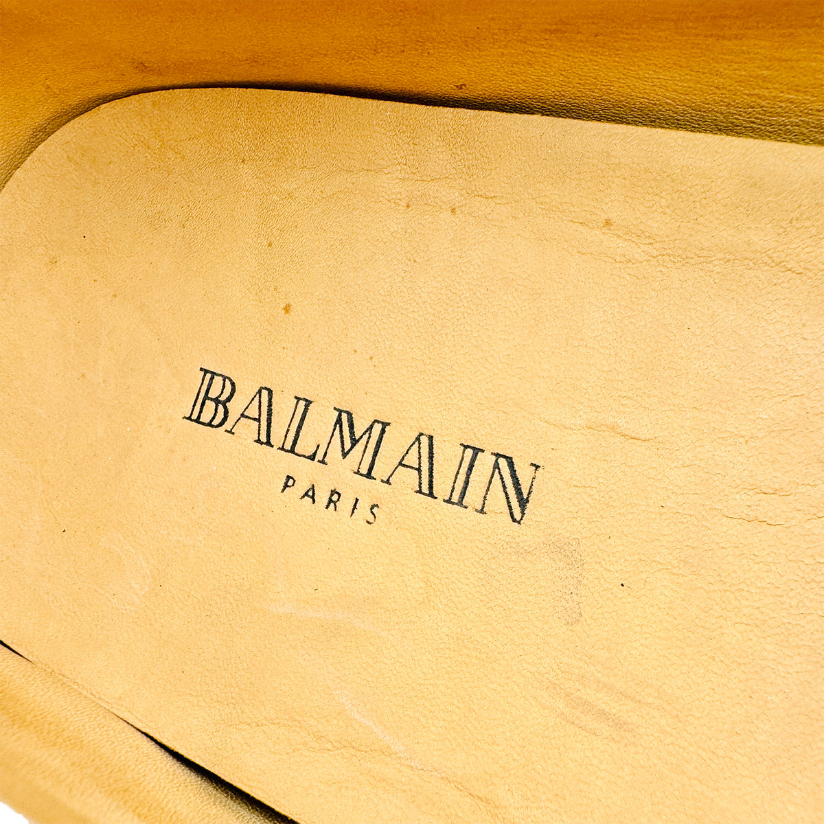 Balmain White Pebbled Leather Driving Loafers (Size 44)