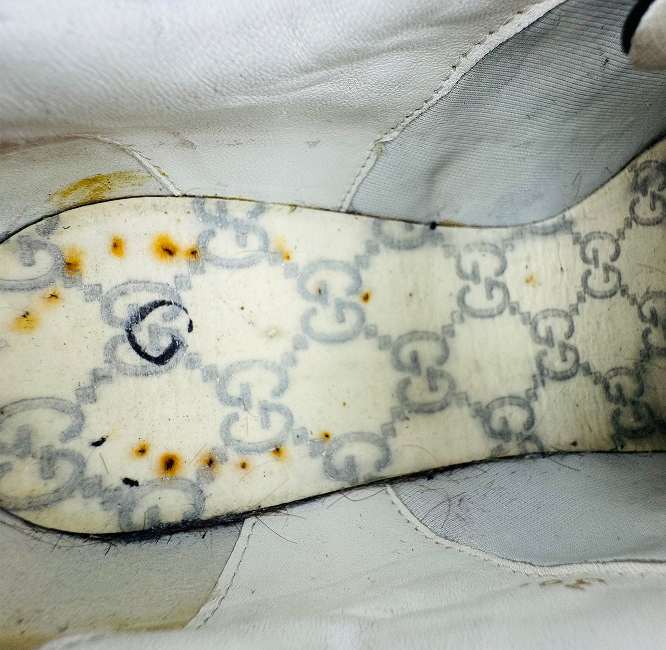 Gucci Men's Black Leather Suede Sneakers (Size 39.5/40)