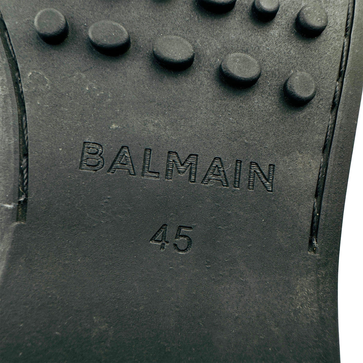 Balmain Men's Monogram Leather B Buckle Loafers (Size 45)