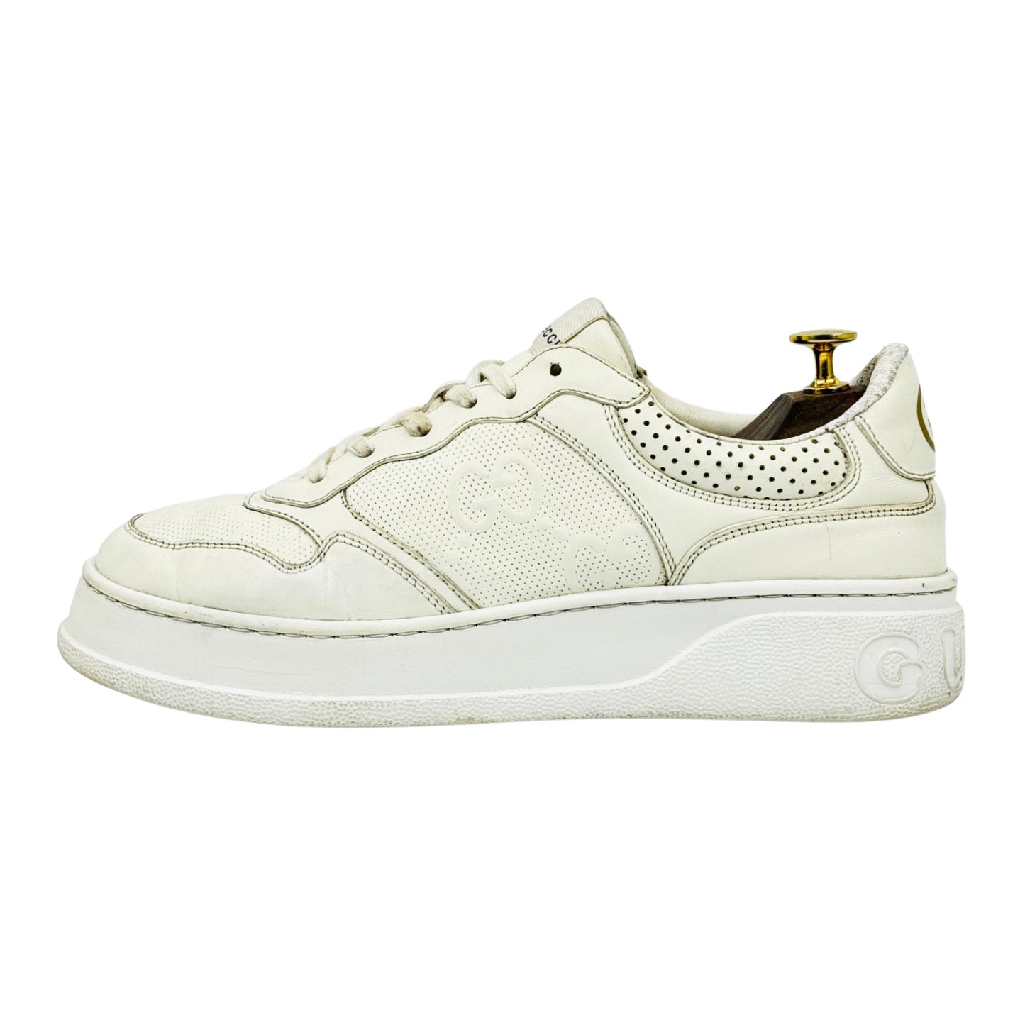 Gucci Men's Off-White Low-Top Sneakers (Size 42)