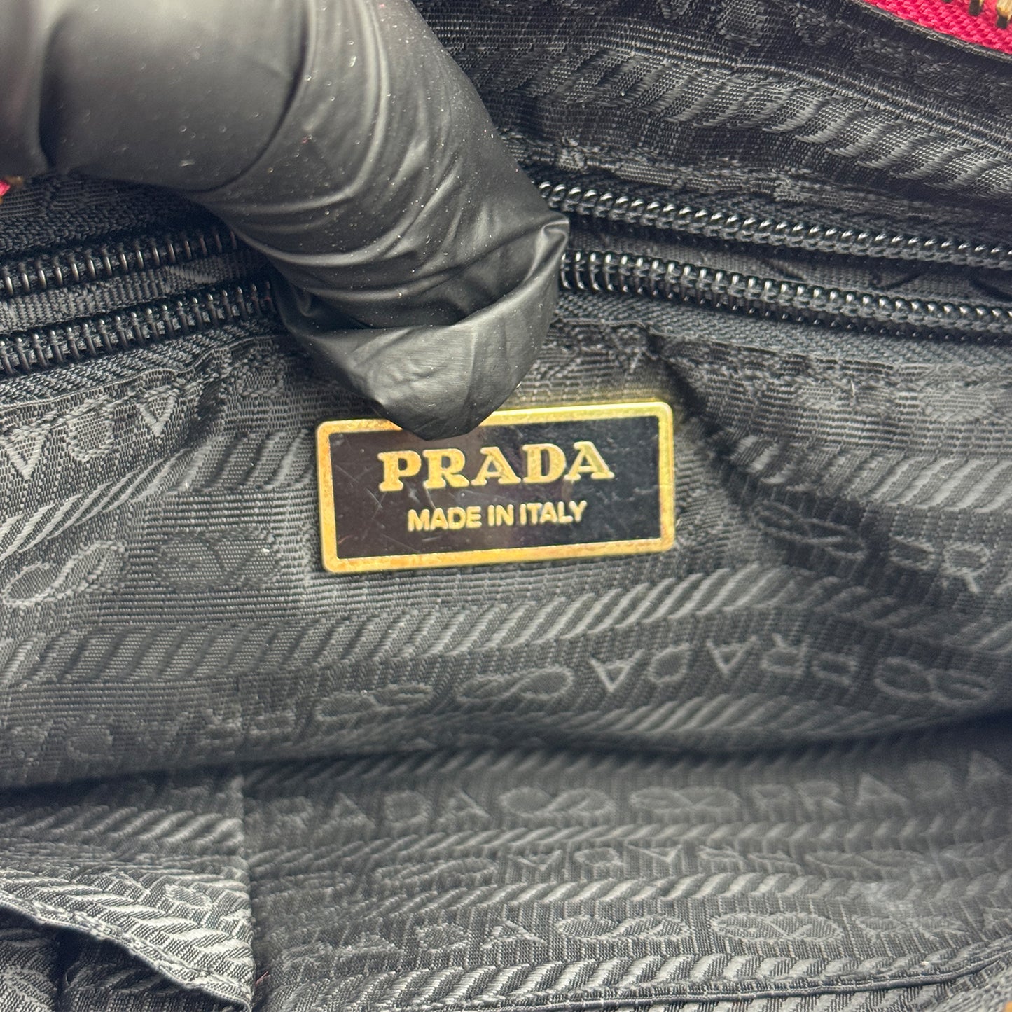 Prada Fuchsia Pink Quilted Tessuto Nylon Cross Body Bag