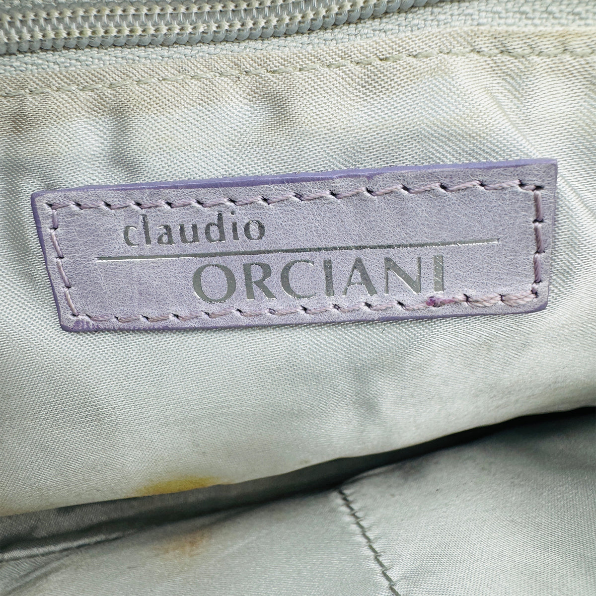 Claudio Orciani Metallic Leather Shoulder Bag