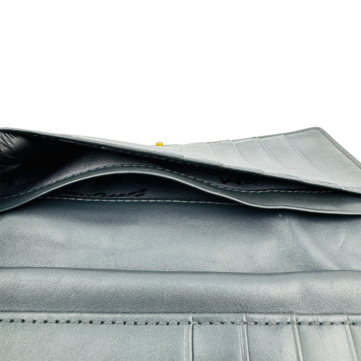MCM Crocodile-Embossed Leather Long Trifold Wallet