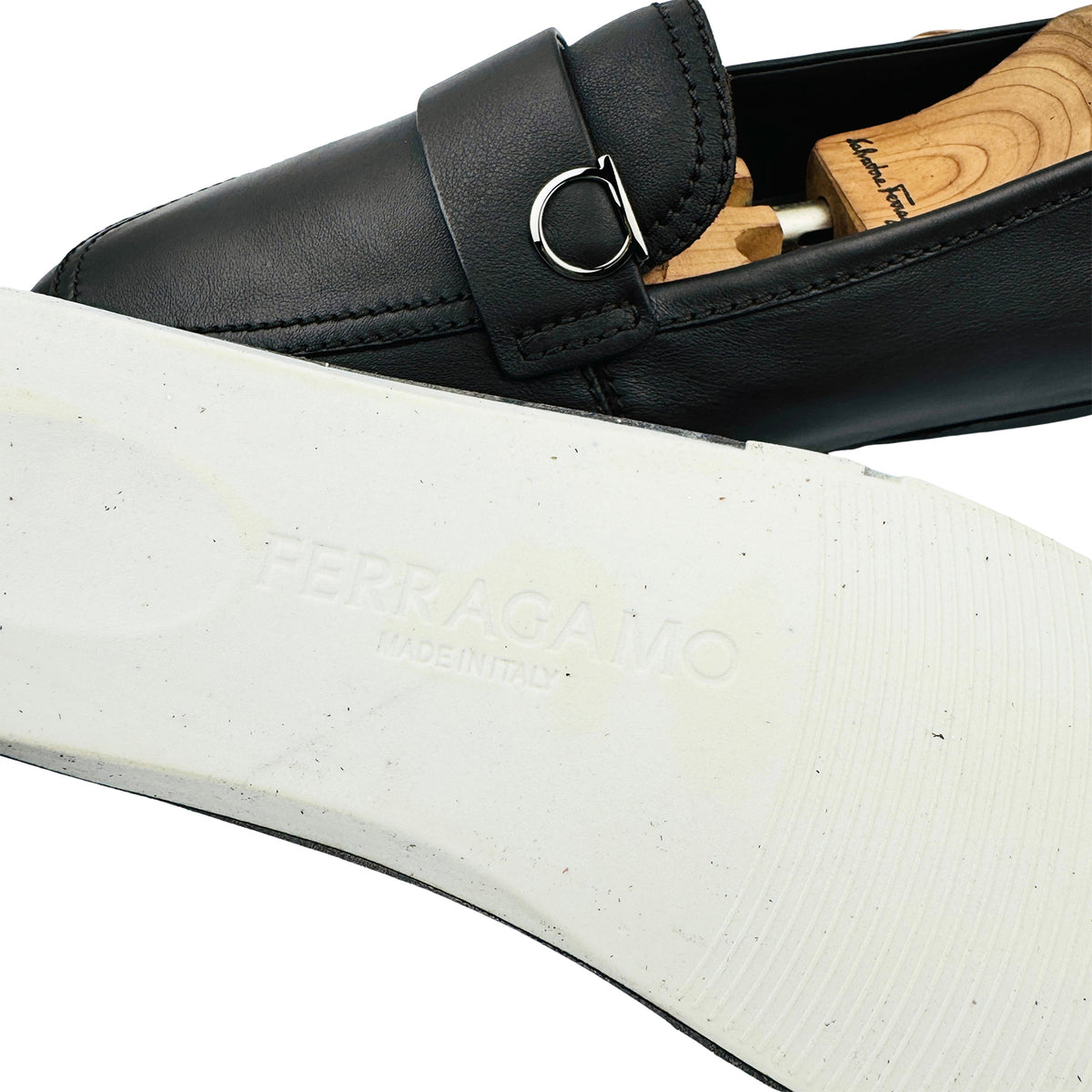Salvatore Ferragamo Debros Leather Loafers (Size 44/44.5)