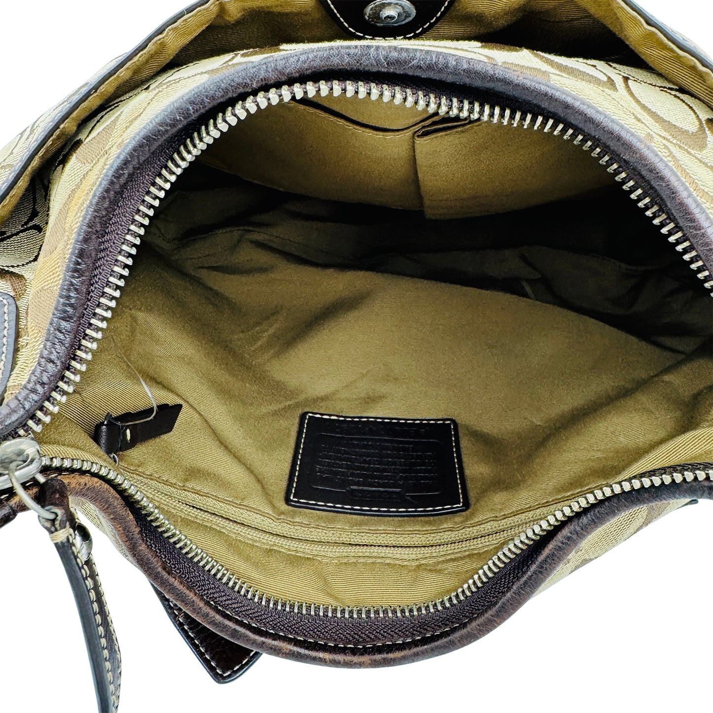 Coach Signature Jacquard Turnlock Hobo Shoulder Bag