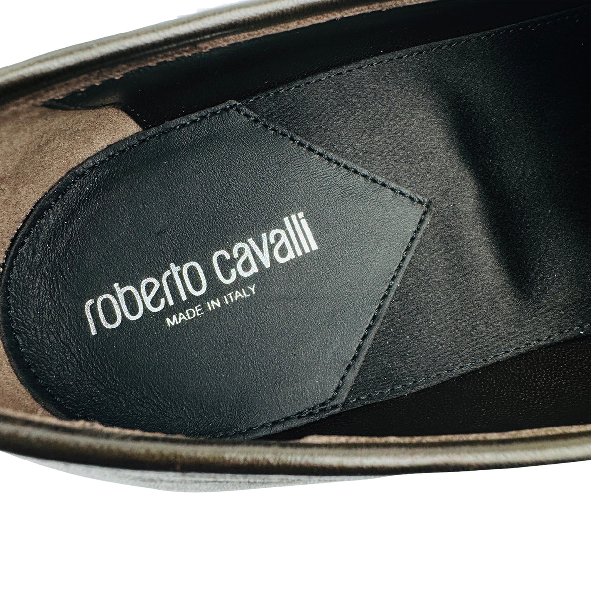 Roberto Cavalli RC Monogram Leather Loafers (Size 46)
