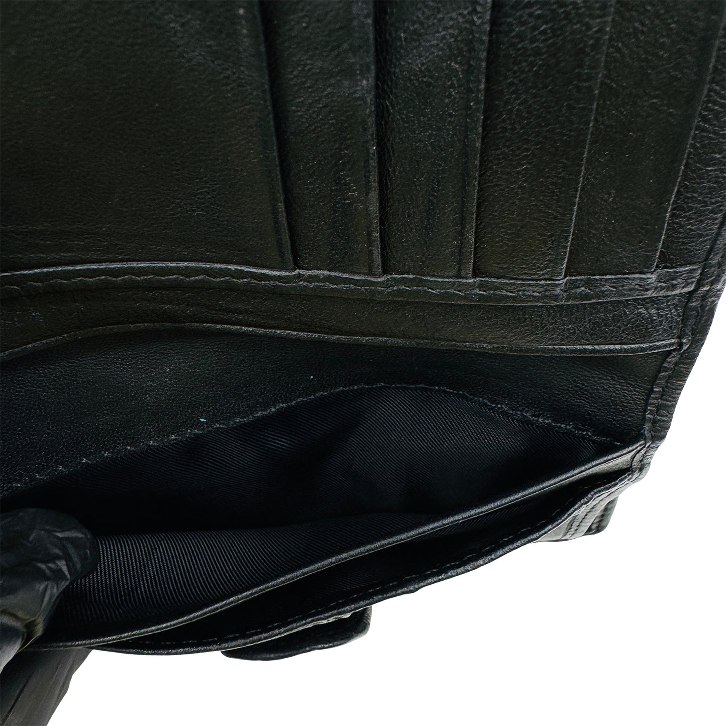 Bottega Veneta Intrecciato Black Leather Zip Around Wallet
