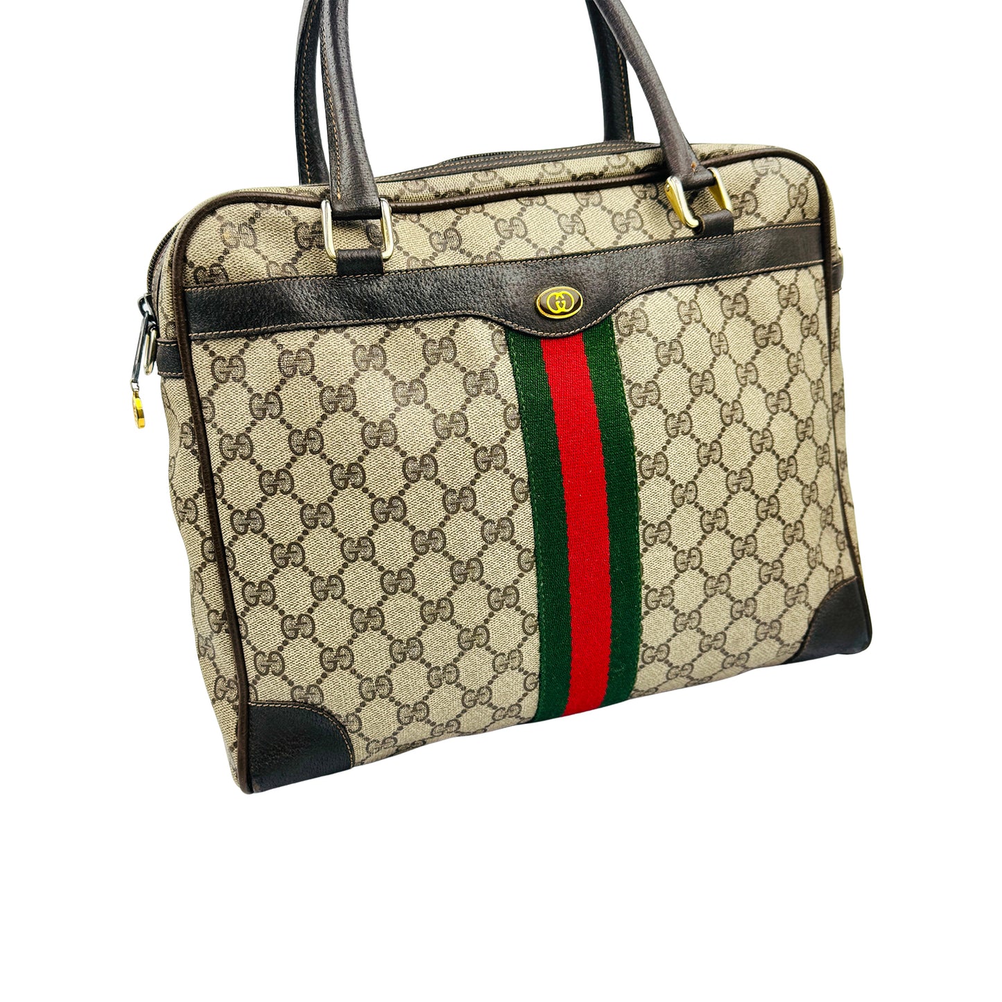 Gucci GG Supreme 'Sherry Line' Beige Canvas Bag