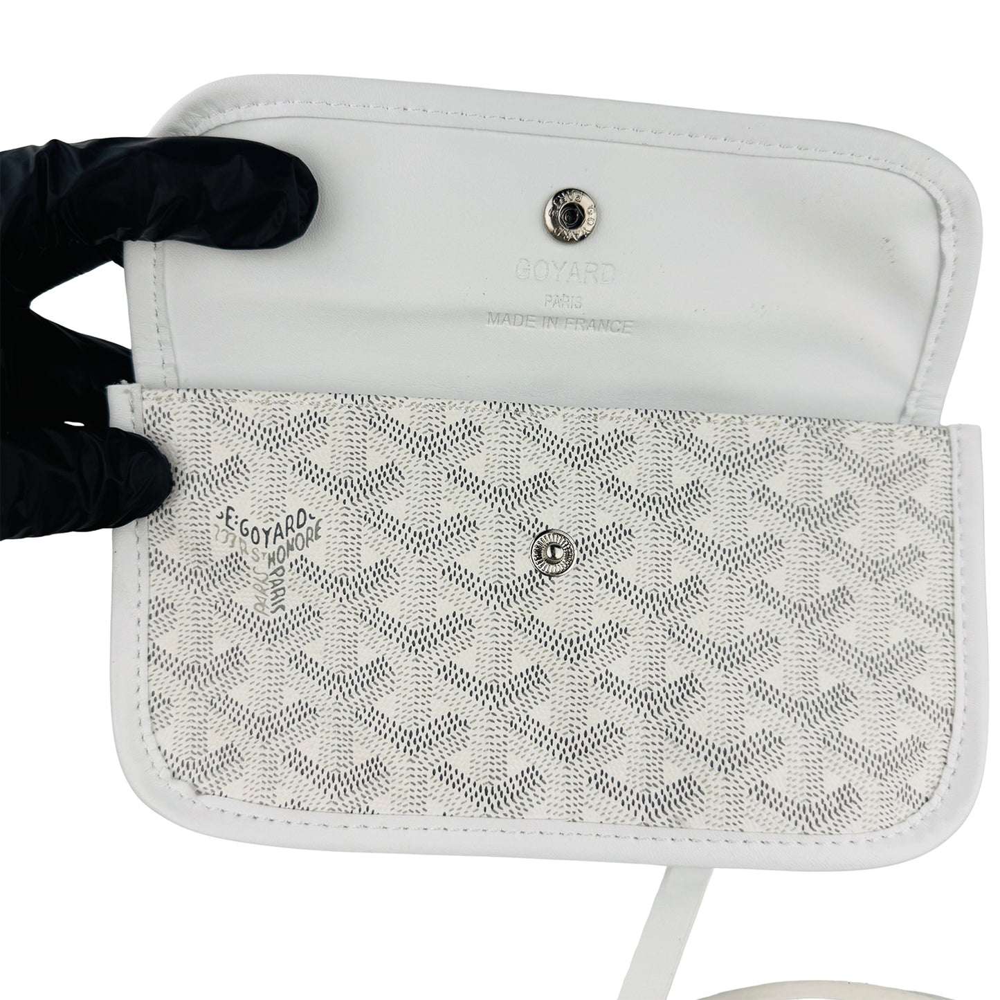 Goyard Saint Louis White Goyardine Canvas Tote Bag