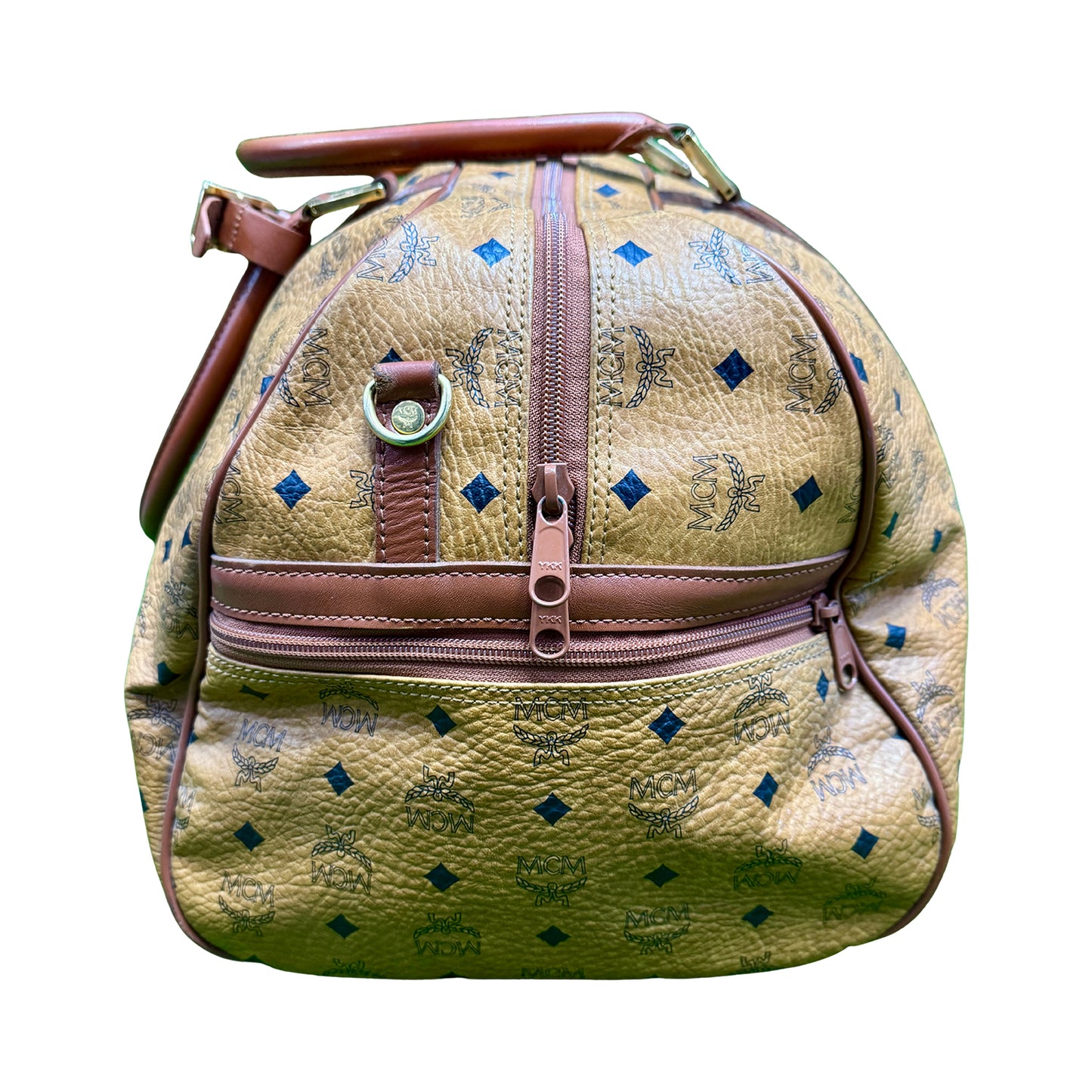 MCM Visetos 'Tan Brown' Duffel Bag