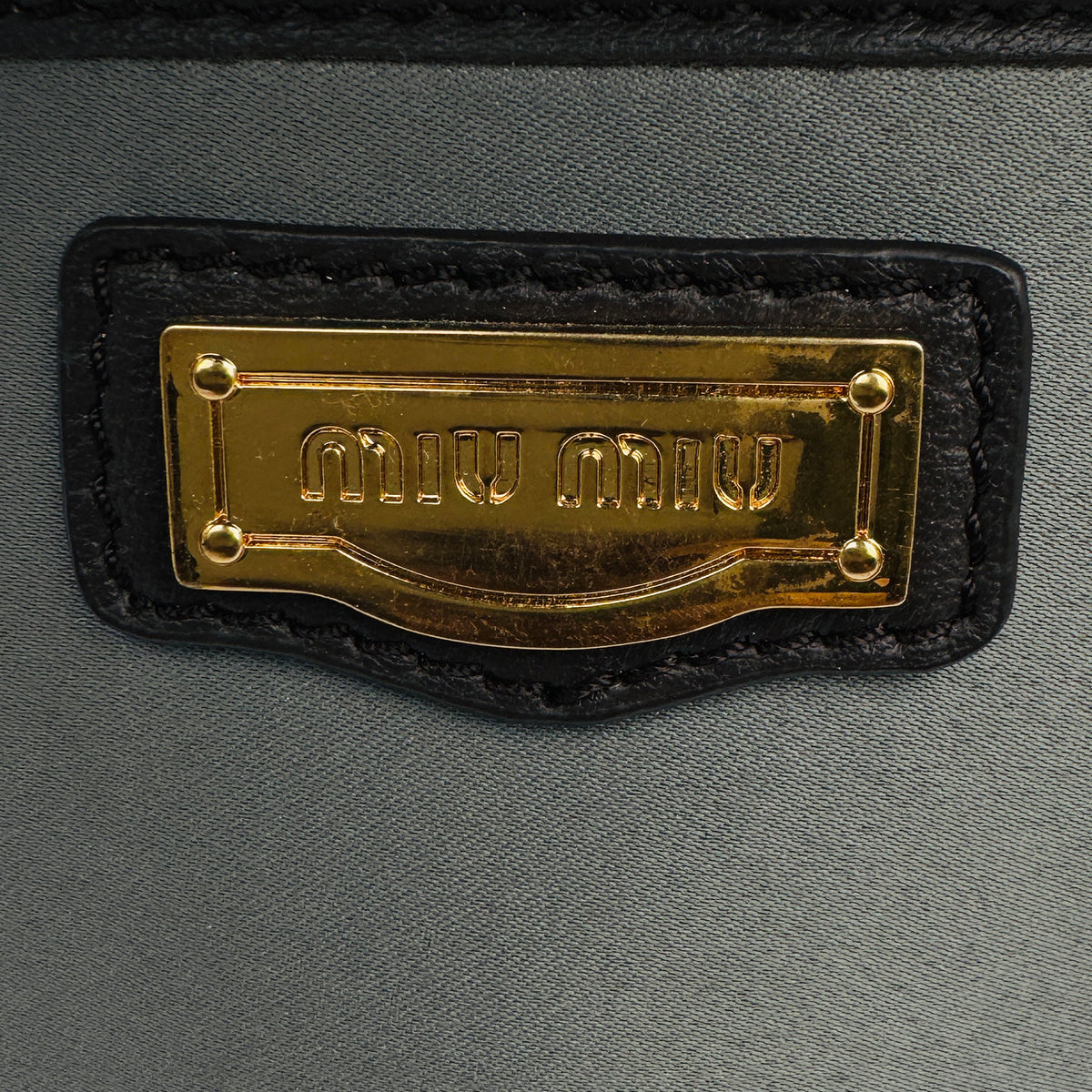 Miu Miu Matelassé Leather Zip Satchel Bag