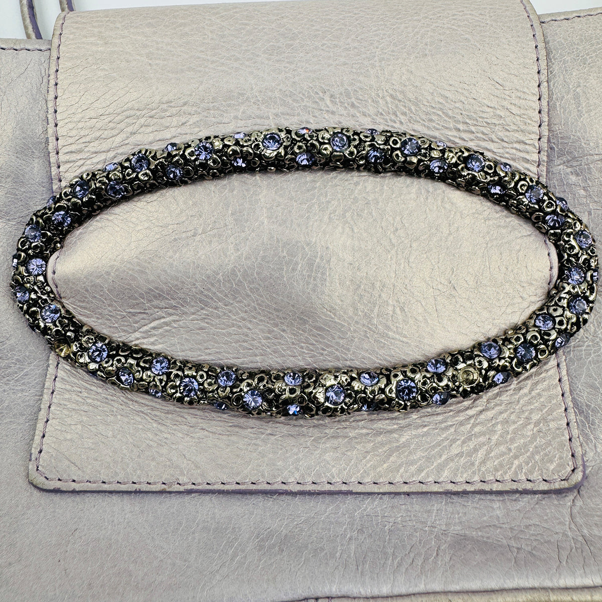 Claudio Orciani Metallic Leather Shoulder Bag