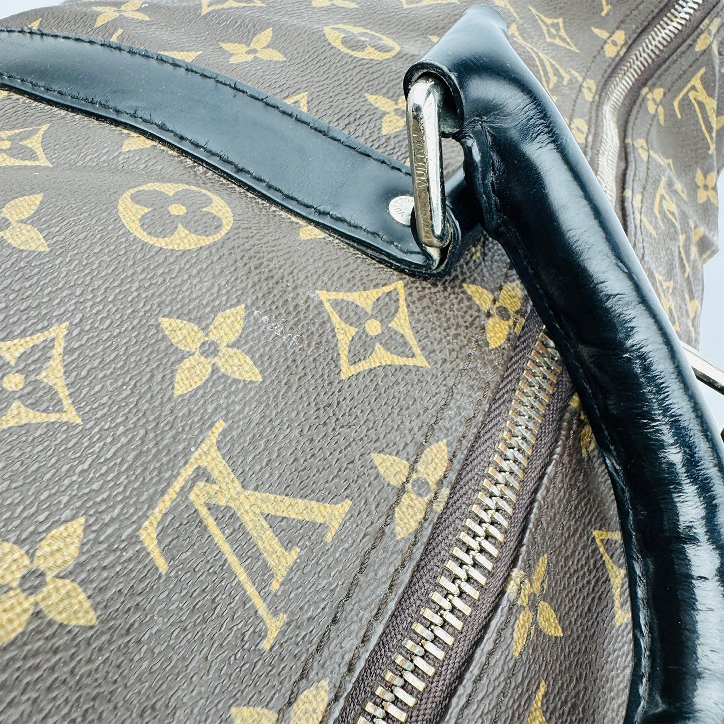 Louis Vuitton Keepall 55 Brown Duffel Bag