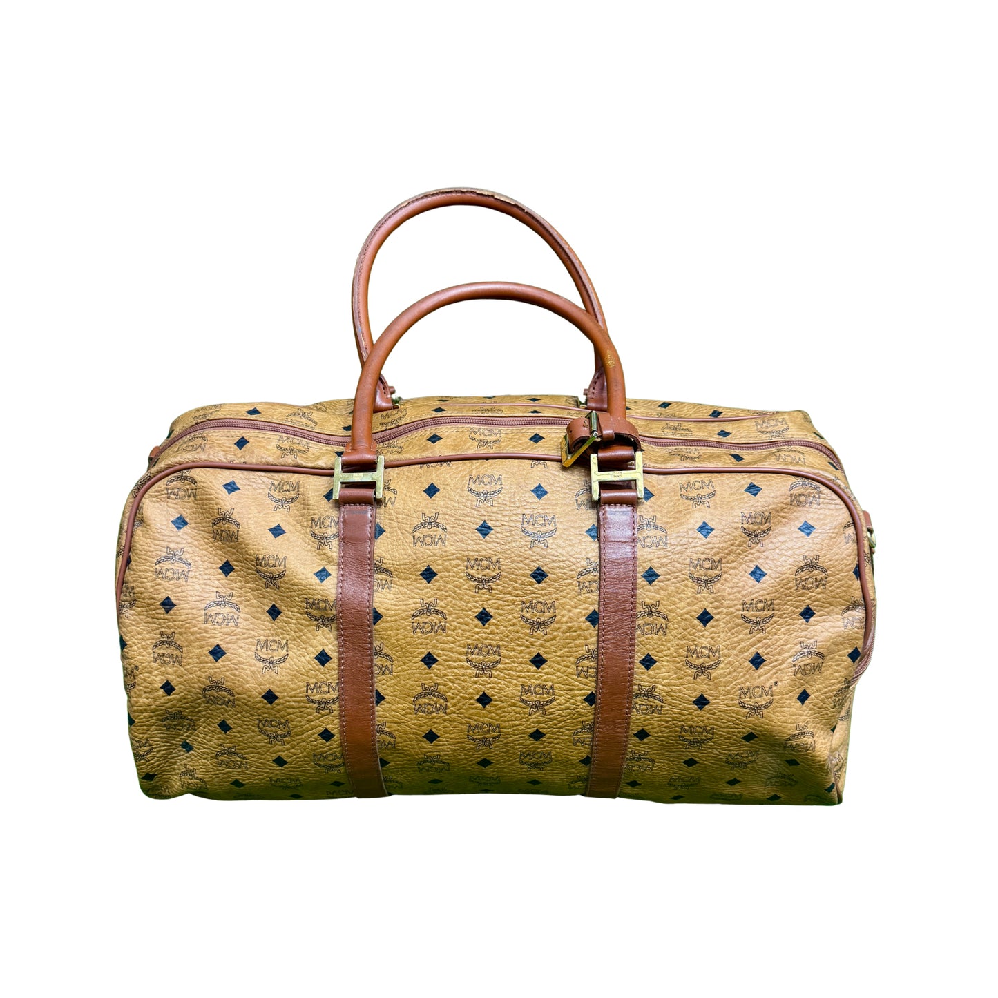 MCM Visetos 'Tan Brown' Duffel Bag