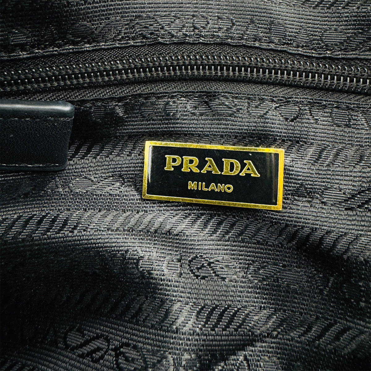 Prada Tessuto Impuntu Quilted Flap Chain Shoulder Bag