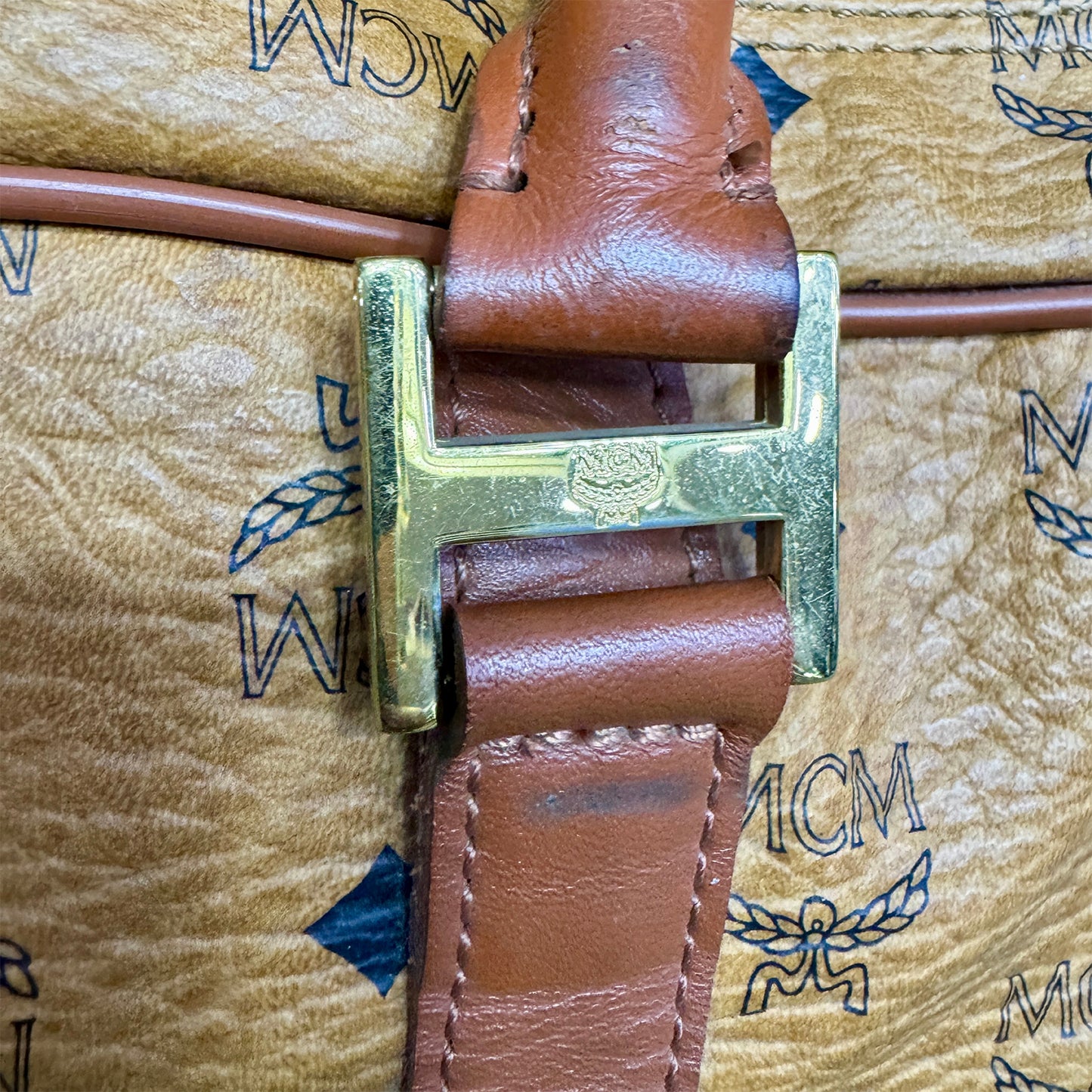 MCM Visetos 'Tan Brown' Duffel Bag