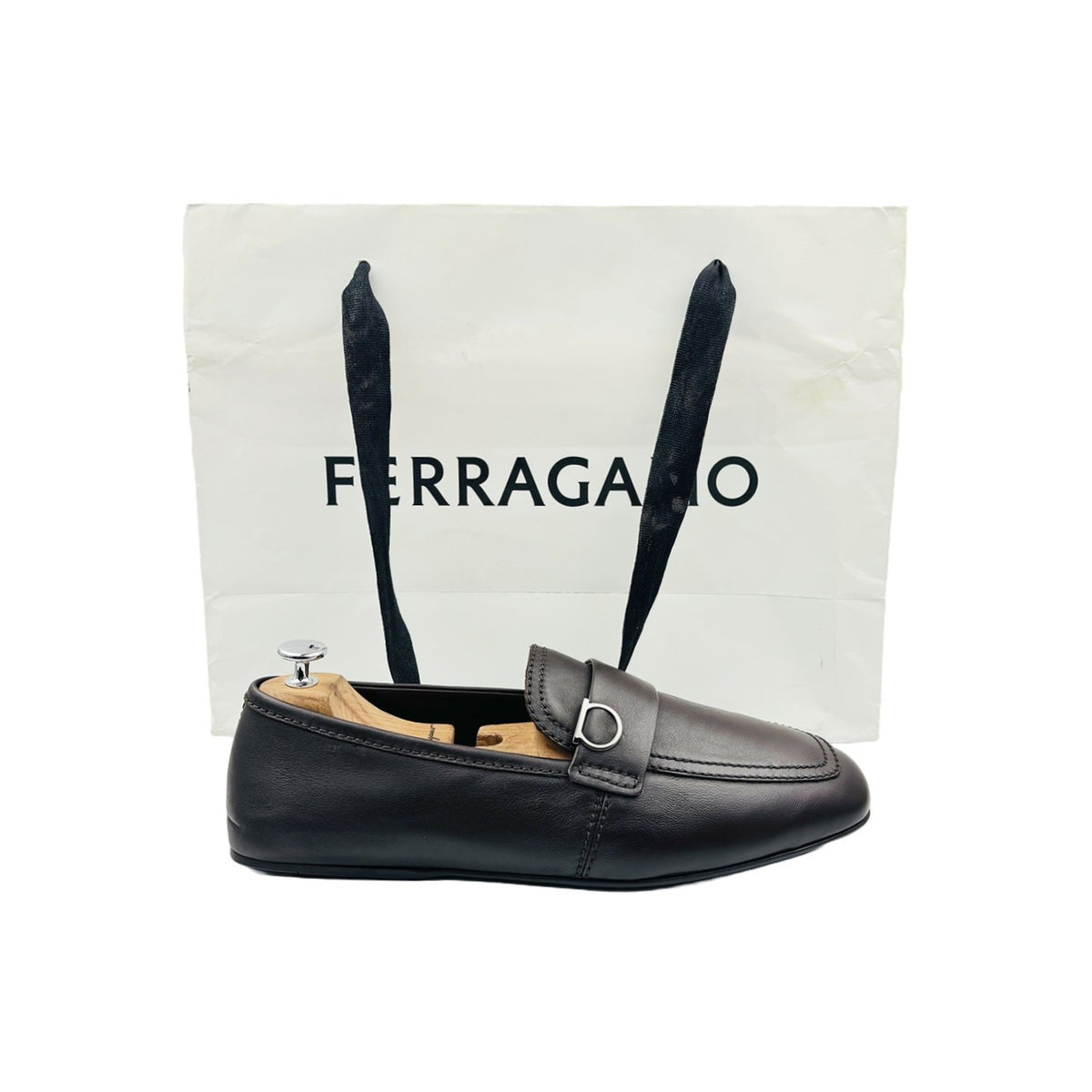 Salvatore Ferragamo Debros Leather Loafers (Size 44/44.5)