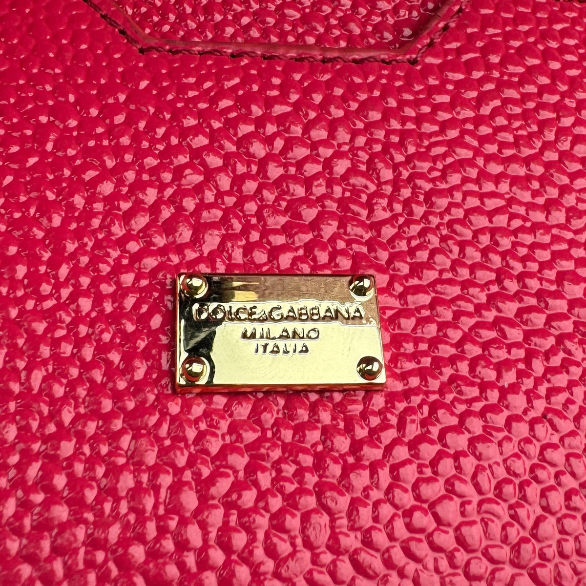 Dolce & Gabbana Sicily 'Fuchsia Pink' Leather Handbag